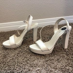 White David’s Bridal heels